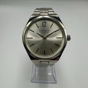 3/$30 Antonino Collection Watch Men Silver Tone Round Dial 45MM 8.5 Inch